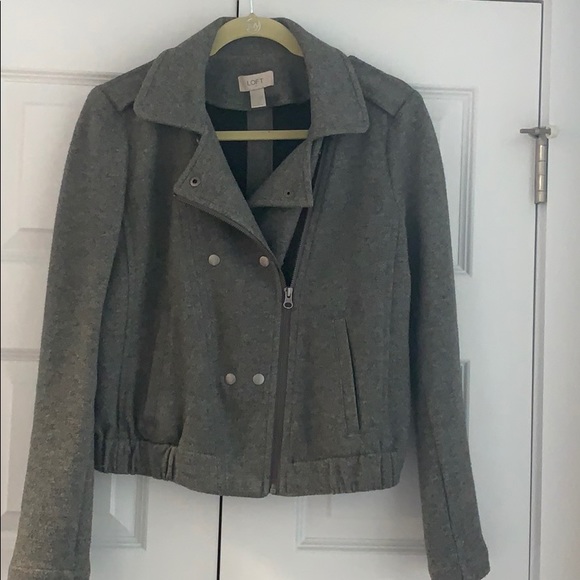 Moto style grey jacket - Picture 1 of 4